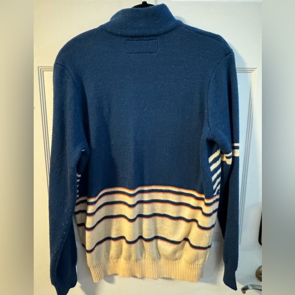 Dutch Bros Coffee 92 Vintage 1/4 Zip Up Sweater Unisex XL Blue Ribbed Hem RARE - Picture 6 of 9